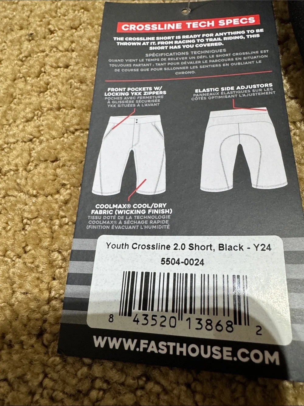 Fasthouse Kids' Black Mountain Bike Shorts
